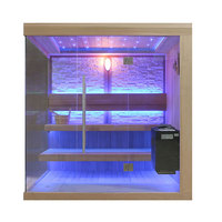 EOSPA Sauna B1245C rote Zeder 180x180 9kW EOS BiOThermat