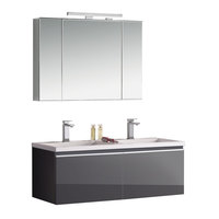 EAGO Badmöbel Milano ME-1200+ dunkelgrau 120x45