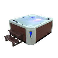 EOSPA Aussenwhirlpool IN591 premium WhitePearlscent 220x186 braun