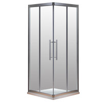 EAGO Dusche LLS1000-34 Eck mit Duschtasse 100x100