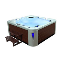 EOSPA Aussenwhirlpool IN593 premium WhitePearlscent 235x225 braun