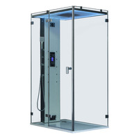 EAGO Dampfdusche DZ1007F12 mit Duschtasse weiß 120x90 links
