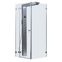 EAGO Dusche LLA1008 mit Paneel 90x90 links