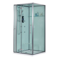EAGO Dampfdusche DZ989F12 mit Duschtasse weiß 100x100 links