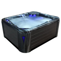 EOSPA Aussenwhirlpool IN591 premium extreme CloudyBlack 220x186 grau