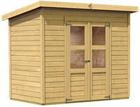 Karibu Gartenhaus Merseburg 6 naturbelassen, B*T*H: 2,42*2,44*2,19