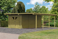 Karibu Doppelcarport Eco 2 mit Abstellraum Variante A