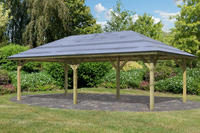 Karibu Pavillon Carport Kirn 3 imprägniert, Breite*Tiefe* Höhe: 3,59*7,06*3,15