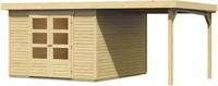 Karibu Woodfeeling Gartenhaus Askola 5 Set naturbelassen inkl. Schleppdach