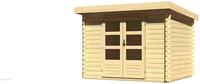 Karibu Woodfeeling Bastrup 3 Blockbohlenhaus 28 mm