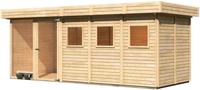 Karibu Woodfeeling Hundezwinger 4A naturbelassen, Breite*Tiefe* Höhe: 505x206x213