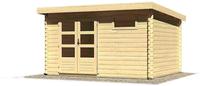 Karibu Woodfeeling Blockbohlenhaus Bastrup 8 naturbelassen