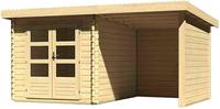 Karibu Woodfeeling Bastrup 4 Blockbohlenhaus 28 mm mit 200 cm Schleppdach