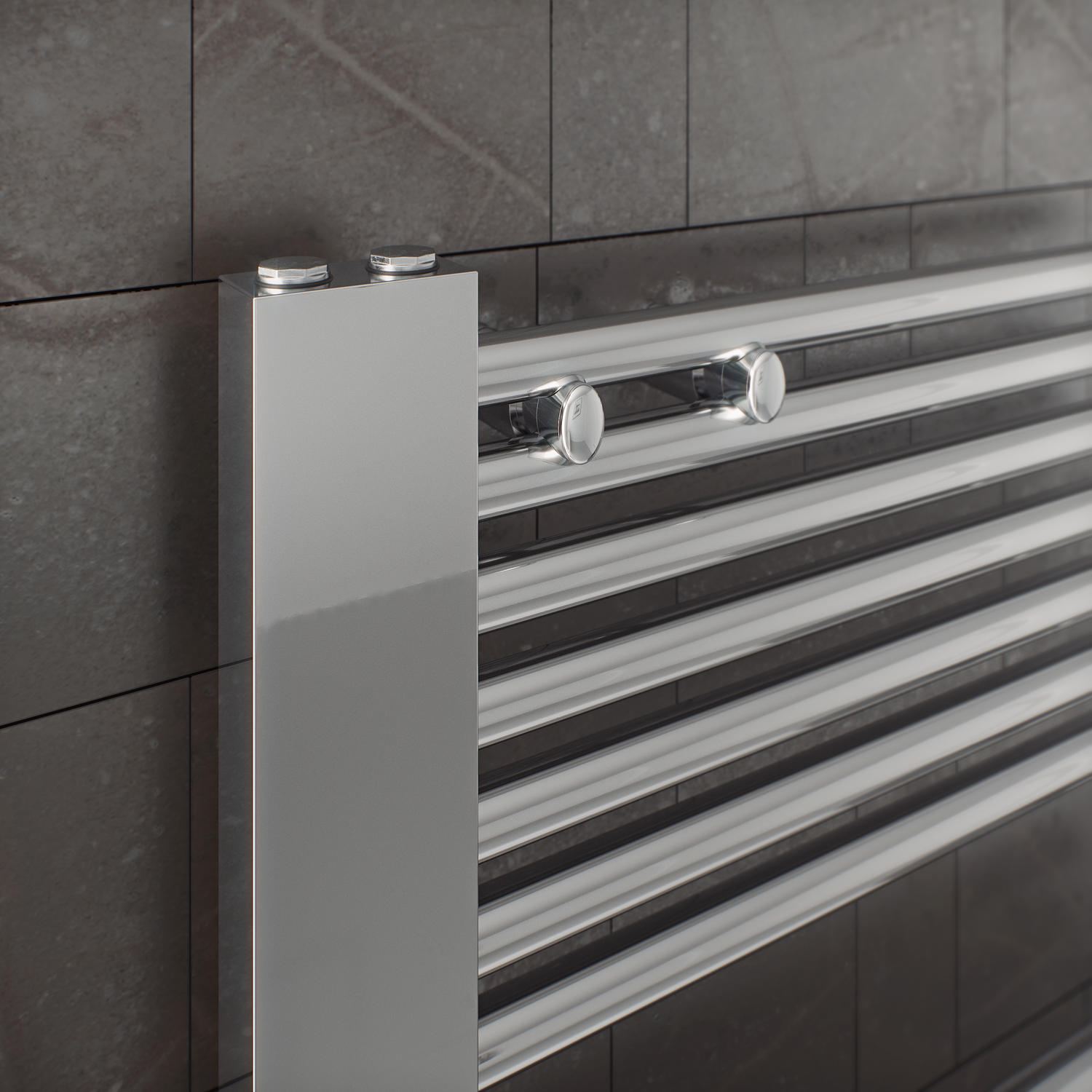 Badheizkörper C5 Delux in gerader Ausführung Chrom<br>(Variante: HxBxT: 1600x600x40 mm) Badheizkörper C5 Delux in gerader Ausführung Chrom<br>(Variante: HxBxT: 1600x600x40 mm)