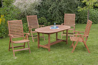 MX Gartenmöbel Set II La Plata 5 tlg. FSC® Eukalyptusholz