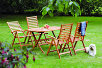 MX Gartenmöbel Bahia Set 5tlg. Tisch 135x85cm