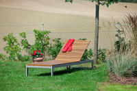 MX Alu Gartenliege Naxos, verstellbar, FSC ® Akazienholz geölt