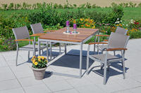 MX Alu Gartenmöbel Set I Naxos 5 tlg. Textilgewebe