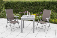 MX Alu Gartenmöbel Set Amalfi 3 tlg. taupe, Textilbespannung