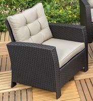 MX Gartenmöbel Sessel Salerno Poyrattan Braun