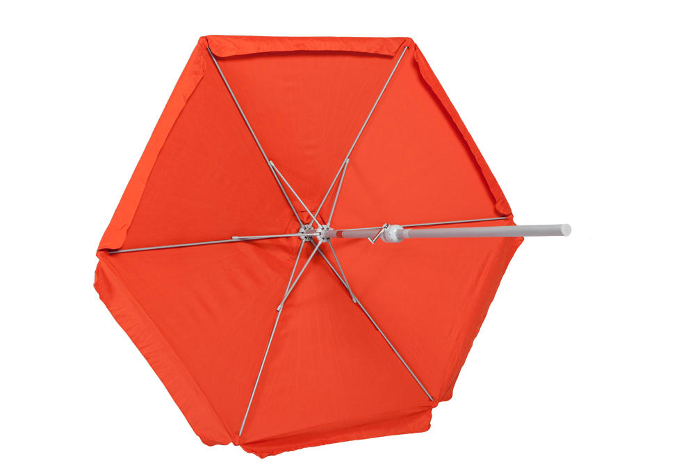 Schirm, Ø 270 cm, 38 mm Rohr, terracotta Schirm, Ø 270 cm, 38 mm Rohr, terracotta