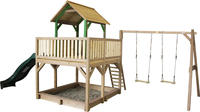 AXI Spielhaus Atka + Doppelschaukel 613x291x255cm