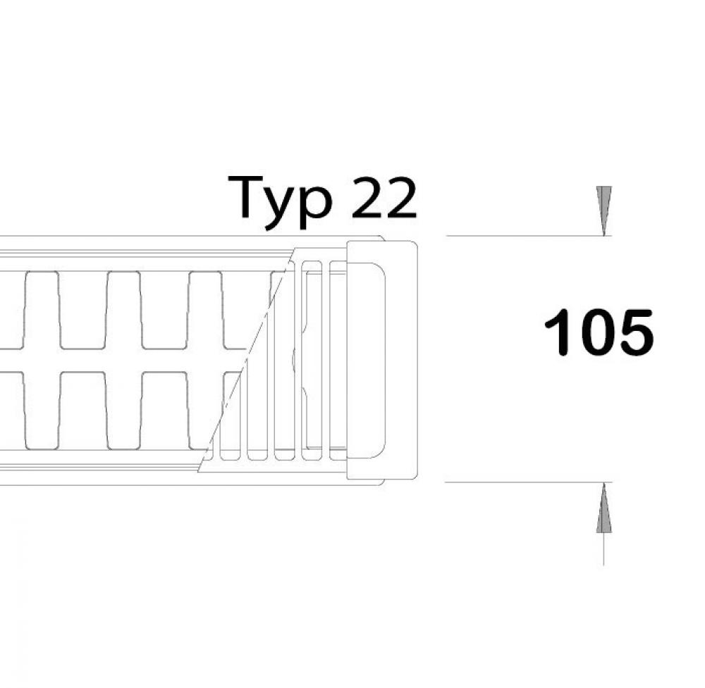 sanicomfort Universal-Flachheizkörper Typ DK (22) 22/600/*, weiß RAL 9016<br>(Variante: 22/600/1000) sanicomfort Universal-Flachheizkörper Typ DK (22) 22/600/*, weiß RAL 9016<br>(Variante: 22/600/1000)