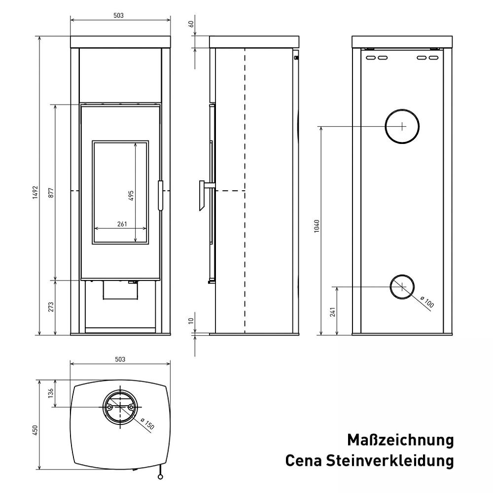 Kaminofen Schmitzker Cena Topplatte Gray Stone 6,5 kW Kaminofen Schmitzker Cena Topplatte Gray Stone 6,5 kW
