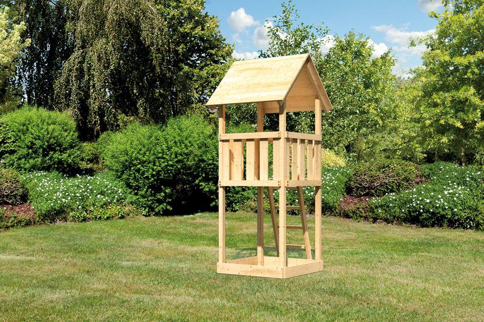 Spielturm Lotti naturbelassen inkl. Sandkiste Spielturm Lotti naturbelassen inkl. Sandkiste