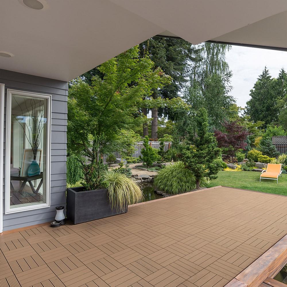 WPC Holzfliesen Teak WPC Holzfliesen Teak