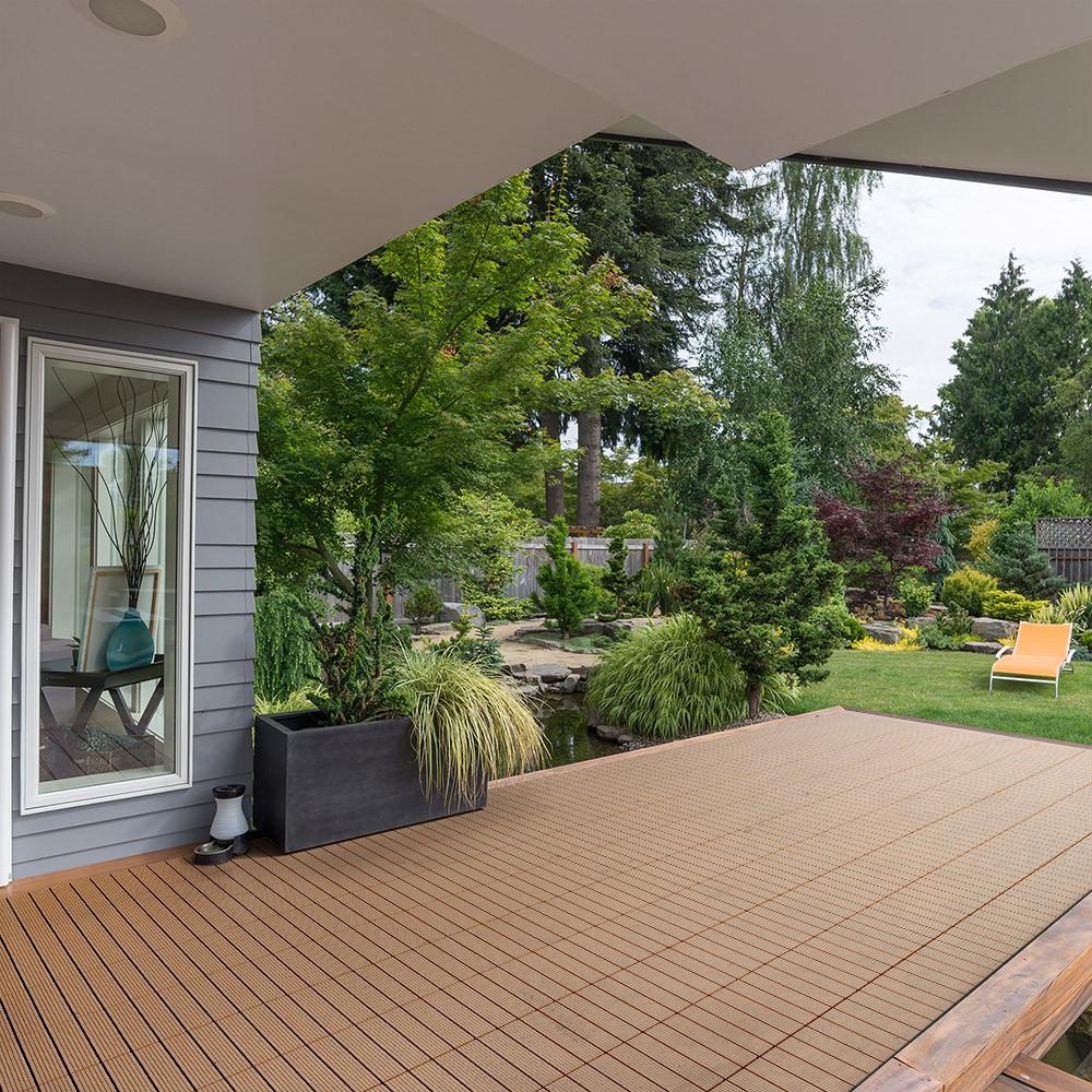 WPC Holzfliesen Teak WPC Holzfliesen Teak