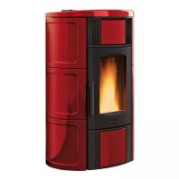 EXTRAFLAME Pelletofen wasserführend Iside Idro 2.0 Bordeaux 19 kW