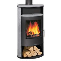 Kaminofen Justus Island 7 Stahl Schwarz/Speckstein 6,5 kw