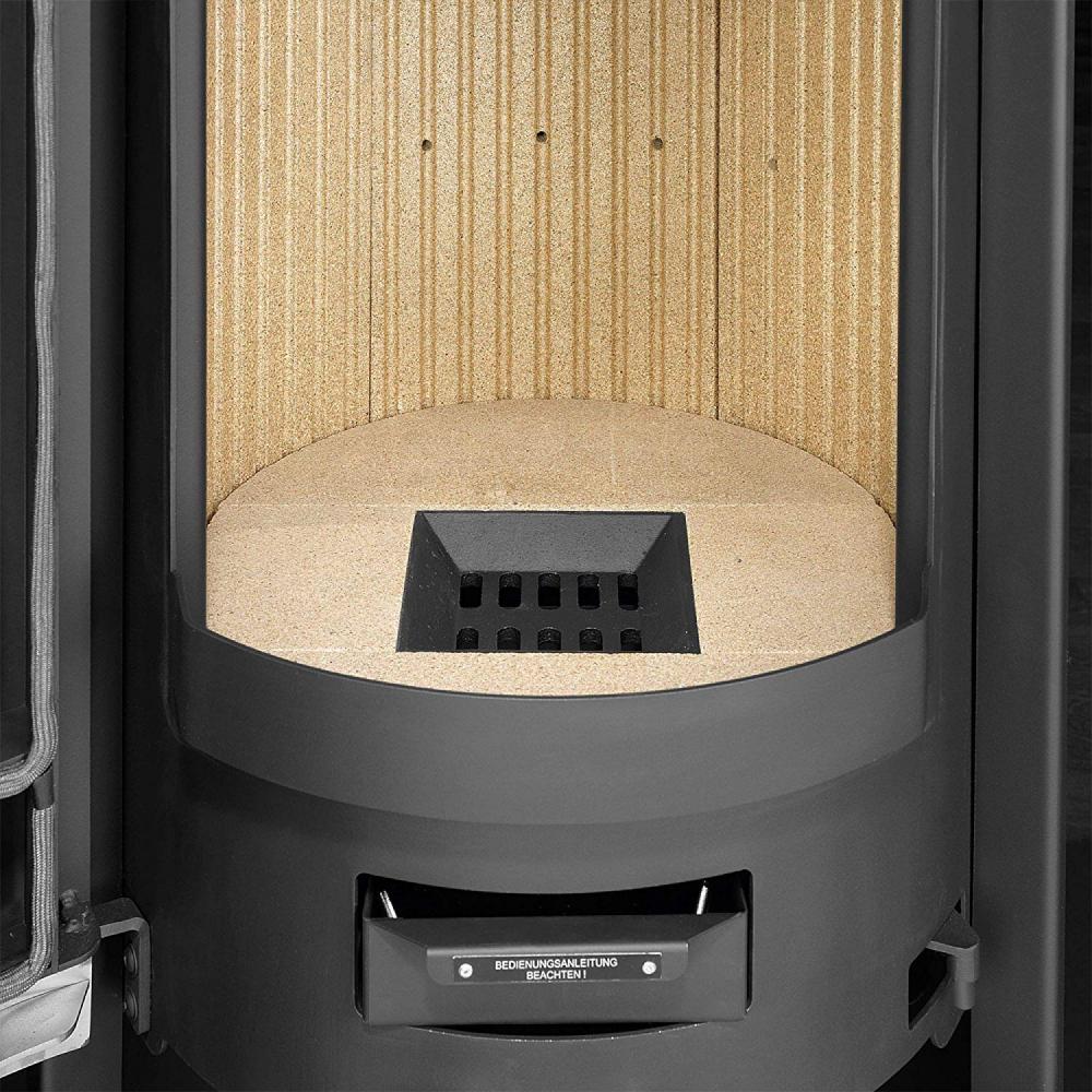 Kaminofen Justus Faro Top 2.0 Stahl Schwarz/Abdeckplatte Glas rund 6 kw Kaminofen Justus Faro Top 2.0 Stahl Schwarz/Abdeckplatte Glas rund 6 kw