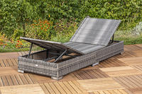 MX Gartenliege Single 5tlg. Rattan Multiliegen Set