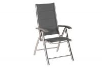 MX Gartensessel Ferrara Klappsessel, 5 Pos Edelstahl/Textil/Akazie
