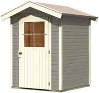 Karibu Gartenhaus Harburg 1 seidengrau 1,52x1,55x2,20m