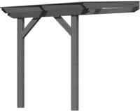 Karibu Terrassenüberdachung Modell 2 Größe A Silbergrau (10mm Doppelstegplatten)