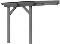 Karibu Terrassenüberdachung 3 Größe A grau MIT Dacheindeckung (10mm Doppelstegplatten)