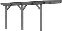 Karibu Terrassenüberdachung Modell 3 Größe B Modell 1 + 1 Silbergrau MIT Dacheindeckung (10mm Doppelstegplatten)