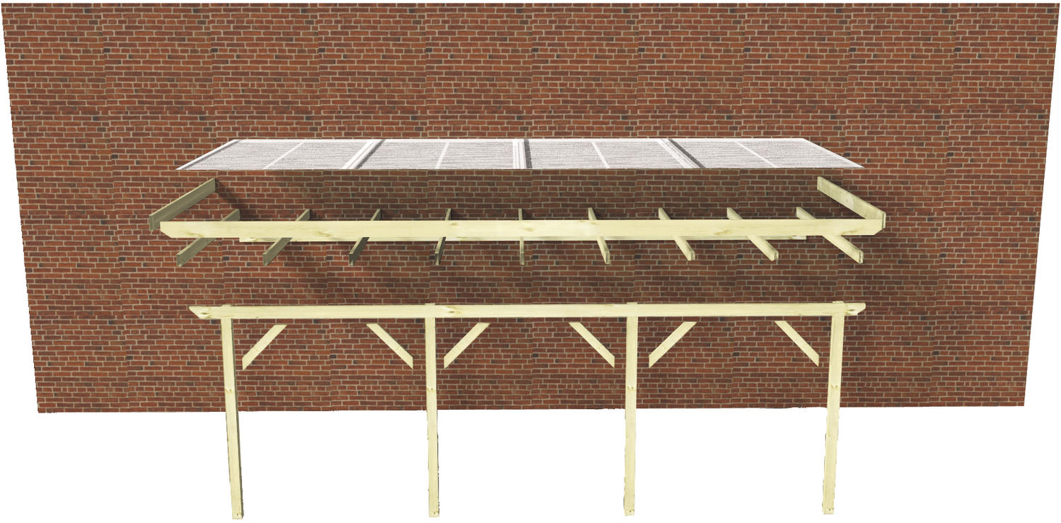 Karibu Terrassenüberdachung Modell 3 Größe A weiß MIT Dacheindeckung (10mm Doppelstegplatten) Karibu Terrassenüberdachung Modell 3 Größe A weiß MIT Dacheindeckung (10mm Doppelstegplatten)