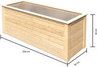 Karibu 28 mm Hochbeet 2 naturbelassen
