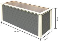 Karibu 28 mm Hochbeet 2 terragrau