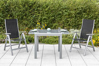 MX Gartenmöbel Sitzgruppe 3tlg. Carrara Set schwarz