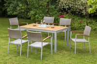 MX Gartenmöbel 7tlg. Esstischruppe Silano FSC ® Akazienholz Tisch 150x90