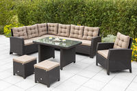 MX Gartenmöbel Salerno Esstischgruppe Set 5tlg. Rattan braun