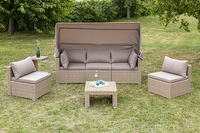 MX Gartenmöbel Lounge Set Livorno Polyrattan natur