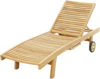 Ploss Gartenliege Rollliege YORK 193 cm Teak