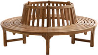 Ploss Gartenbank ganze Baumbank Teak Ø 220 cm
