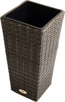 Ploss Pflanzgefäß ROCKING® Polyrattan-Geflecht 28x28x60 cm